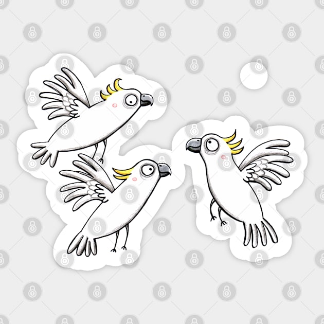 Kakadu - Cockatoo - Papagei - Parrot Sticker by JunieMond
